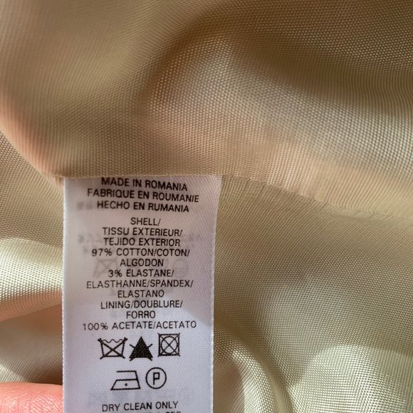 French Connection Cotton Beige Suit Skirt - Size 8 - Picture 3 of 6